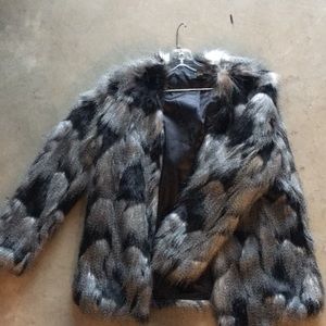 Open Faux Fur Jacket